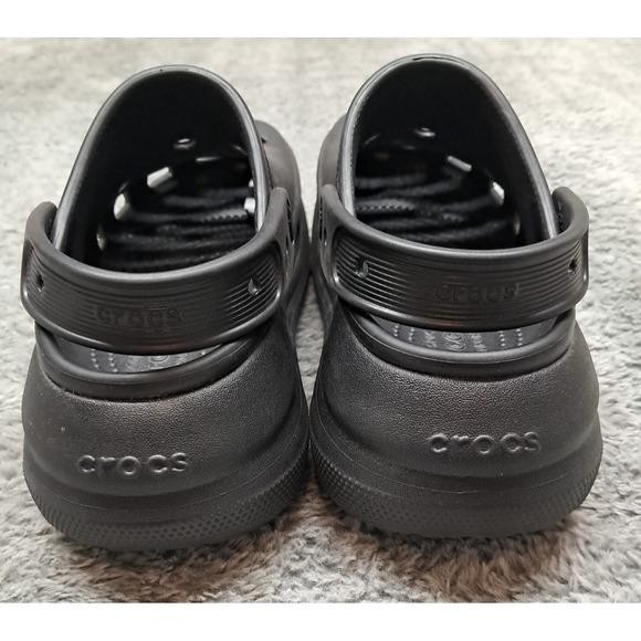 Crocs Womens Sz 6 Classic Bae Clogs Platform Iconic Comfort Black Shoes Mens 4 - Picture 3 of 10